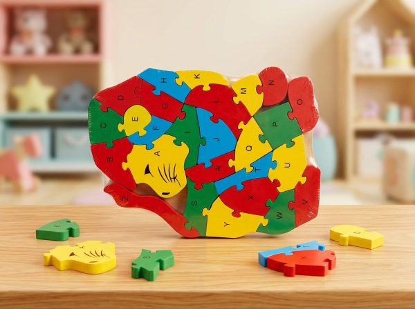 Lion Number and Alphabet Puzzle
